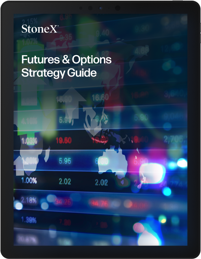 iPad showing the Futures &amp; Options Strategy Guide